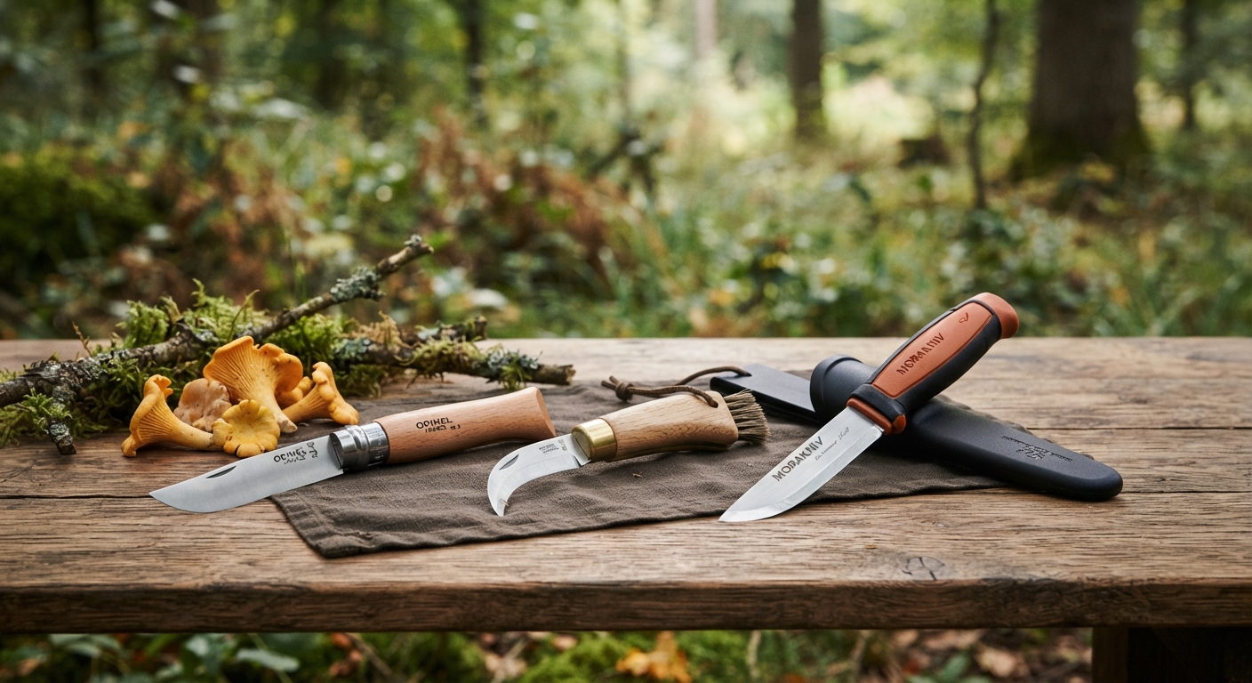 Side-by-side comparison of different foraging knife blade types