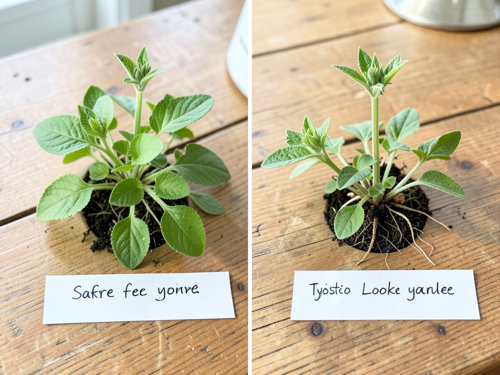 Side-by-side comparison of edible vs toxic lookalike plants