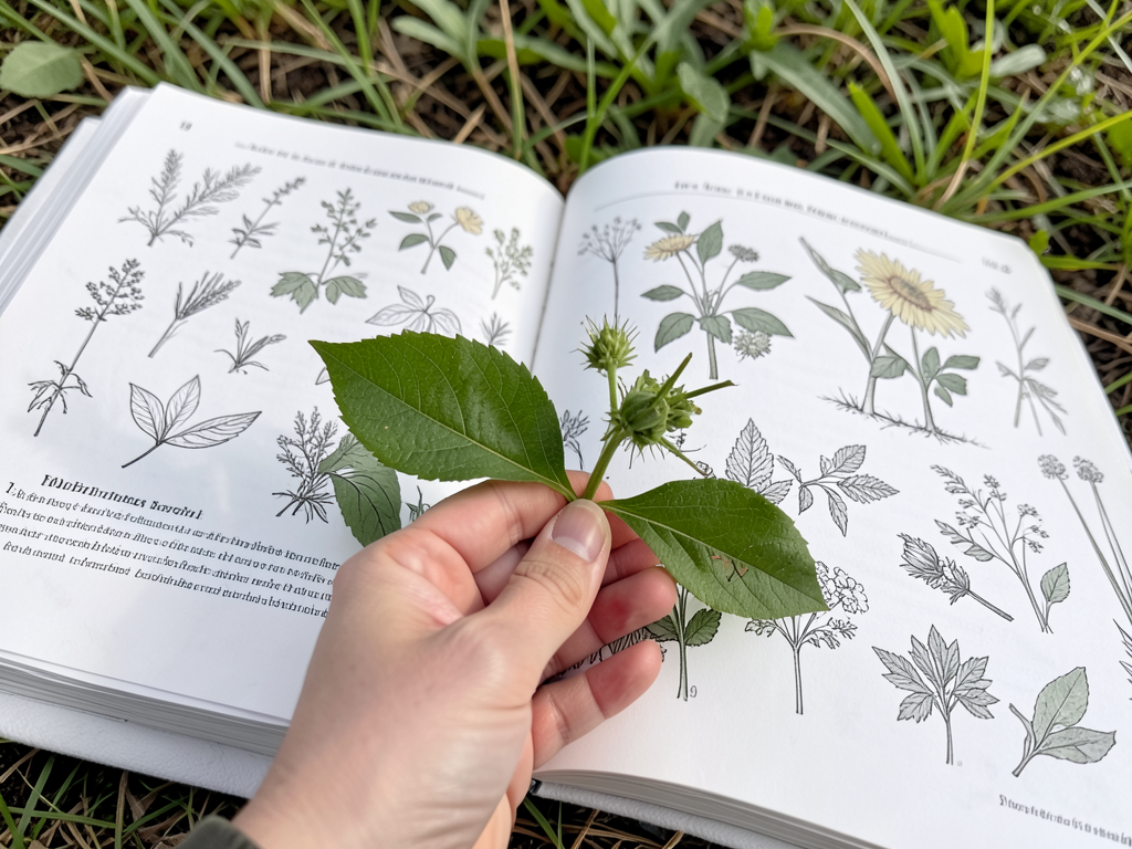 A close-up of a forager’s hand holding a…